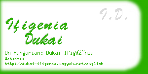 ifigenia dukai business card
